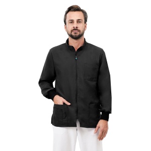 Bluze medicale fara calcare, Quick Next negre, maneca lunga