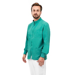 Bluze medicale fara calcare, Quick Next verde, maneca lunga