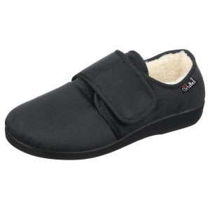 Pantofi de casa, ortopedici, imblaniti, OrtoMed 852-T44 negru