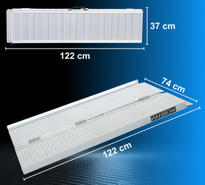 Rampe mobile aluminiu lungime 122 cm Worhan dimensiuni totale
