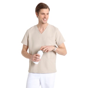 Bluze medicale care nu se calca, Quick Smart bej, maneca scurta