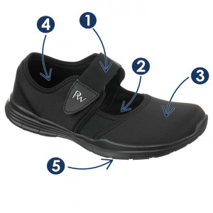 Pantofi sport ortopedici femei Podowell Valence negru