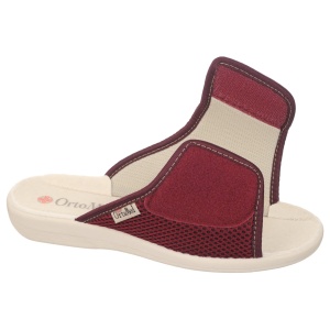 Papuci de casa ortopedici femei Ortomed 517-T16 bordo