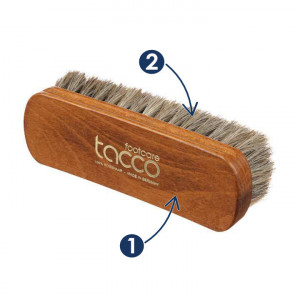 Perie par natural lungime 17 cm, pentru pantofi, Tacco Memphis