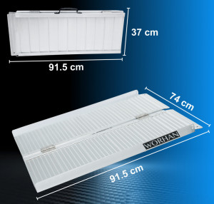 Rampe mobile aluminiu lungime 91.5 cm Worhan - dimenisuni totale