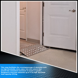 Rampe pentru praguri din aluminiu 70 x 55 cm
