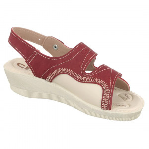 Sandale ortopedice, pentru monturi, Mjartan 2815-N17 bordo - stretch la nivelul montului