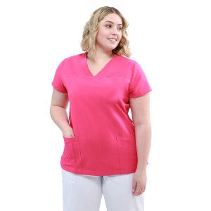 Bluze medicale care nu se calca, Quick Smart fucsia