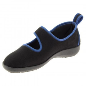 Pantofi sport ortopedici, stretch, femei, Podowell Tarnos negru brant soft detasabil