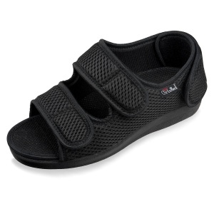 Sandale medicale, calapod lat, unisex, OrtoMed 527-T21 negre