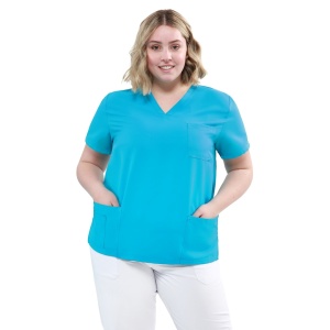 Bluze medicale care nu se calca, Quick Smart bleu, maneca scurta