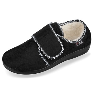 Pantofi de casa, ortopedici, imblaniti, OrtoMed 851-T44 negru