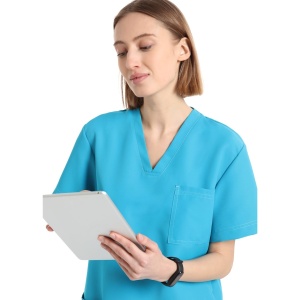 Bluze medicale care nu se calca, Quick Smart bleu, maneca scurta