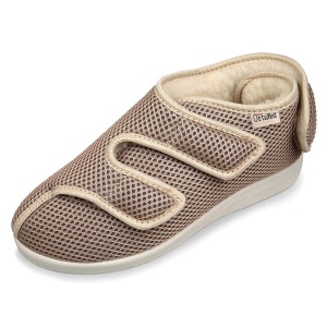 Pantofi medicali, imblaniti, lana naturala, OrtoMed 8051-T22 bej