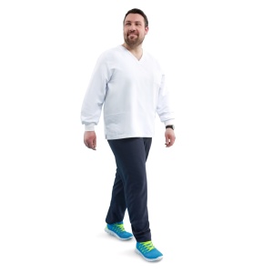Bluze medicale care nu se calca, Quick Smart albe, maneca lunga