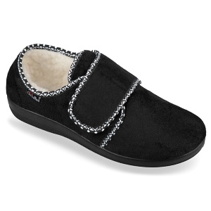 Pantofi de casa, ortopedici, imblaniti, OrtoMed 851-T44 negru