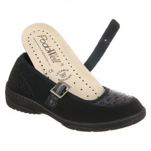 Pantofi ortopedici pentru Hallux Valgus Podowell Madona negru brant detasabil