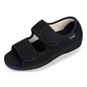 Sandale medicale, calapod lat, unisex, OrtoMed 513-T21 negre