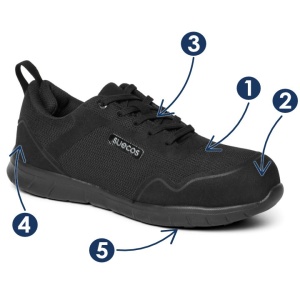 Adidasi protectie bombeu metalic, Suecos Stabil Safety negru