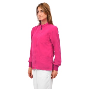 Bluze medicale fara calcare, Quick Next fucsia, maneca lunga