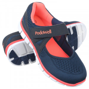 Pantofi sport ortopedici femei Podowell Vaucluse bleumarin reglabili cu arici
