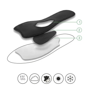 Suport metatarsiene piele naturala Tacco Exclusiv Black