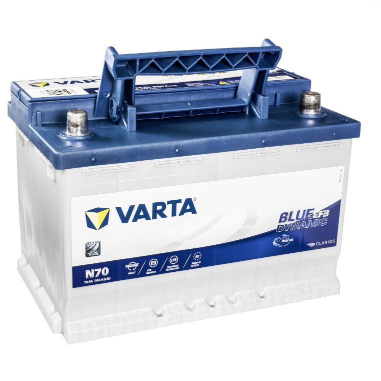 N70 Varta Blue Dynamic EFB Start-Stop Car Battery 12V 70Ah