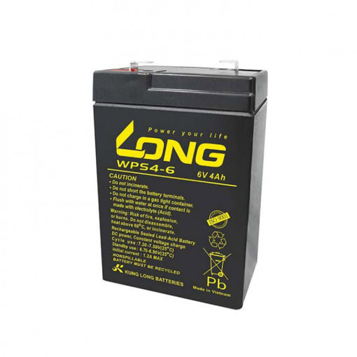 Baterija Long WPS4-6 6V 4Ah