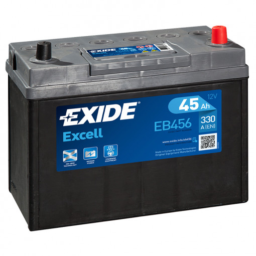 Exide Excell EB456 12V 45Ah D+