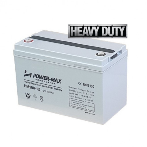 AKUMULATOR POWER-MAX PMD100-12 GEL, 12V 100Ah Heavy Duty