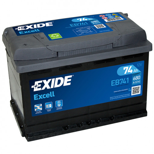 Exide Excell EB741 12V 74Ah L+