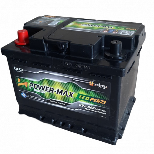 Power Max Eco PE621 12V 62Ah L+