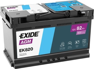 Exide Start&Stop AGM Radial EK820 12V 82Ah