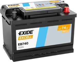 Exide Excell EB740 12V 74Ah