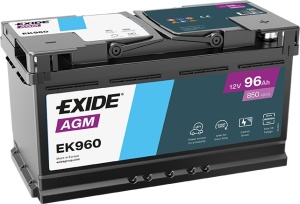 Exide Start&Stop AGM Radial EK960 12V 96Ah