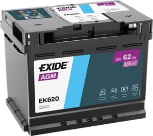 Exide Start&Stop AGM Radial EK620 12V 62Ah