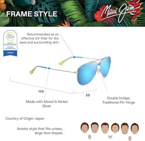 Maui Jim BLUE HAWAII HAUOLI SILVER SILVER BLUE - Img 2