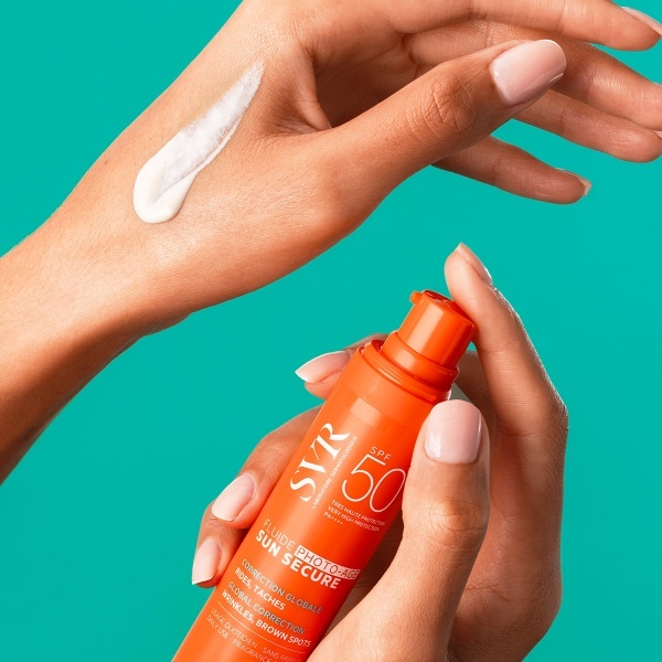 Crema cu textura fluida SPF50+ Sun Secure Photo-Age, 40 ml, Svr