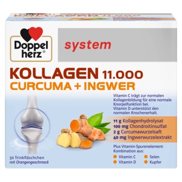 Kollagen 11.000 Curcuma + Ghimbir, 30 flacoane, Doppelherz