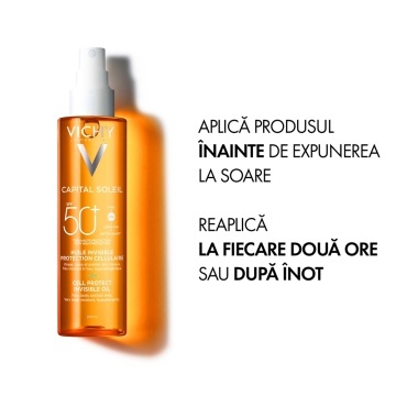 Ulei invizibil SPF50+ Cell Protect Capital Soleil, 200ml, Vichy - Img 5