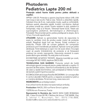 Lapte protectie solara pentru copii Photoderm Pediatrics, SPF 50+, 200 ml, Bioderma - Img 4
