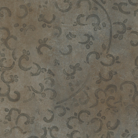 Covor PVC antiderapant AQUARELLE FLOOR - Medallion DARK BROWN