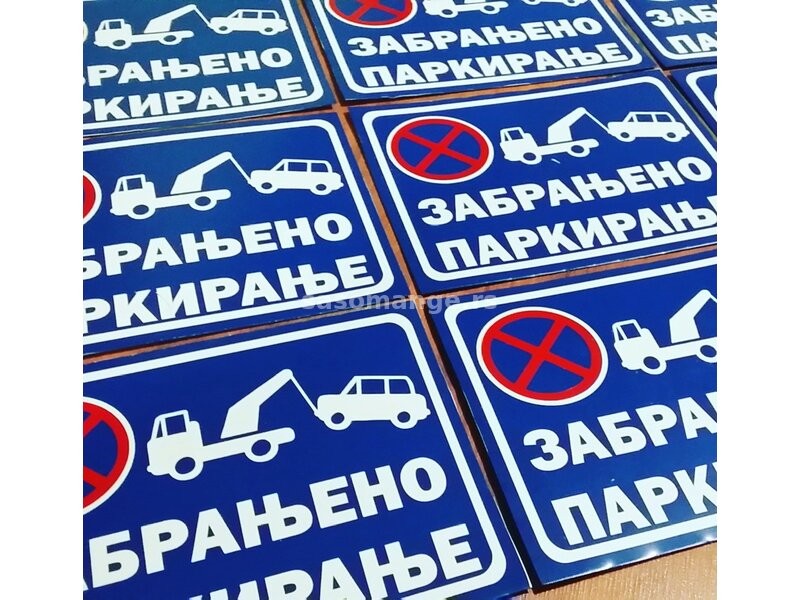Table za zabranjeno parkiranje