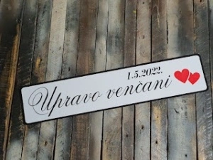Ukrasne auto tablice za svadbu