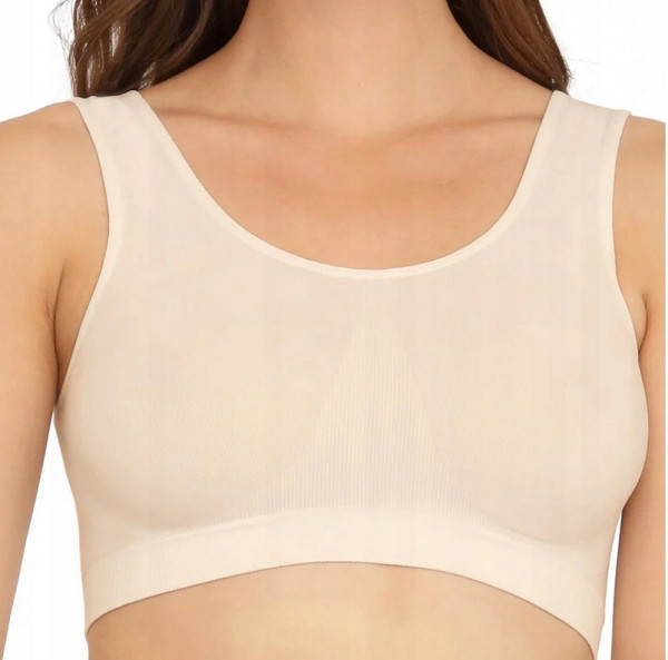 Bustiera GATTA bretele late Microfibra Seamless/ BEJ