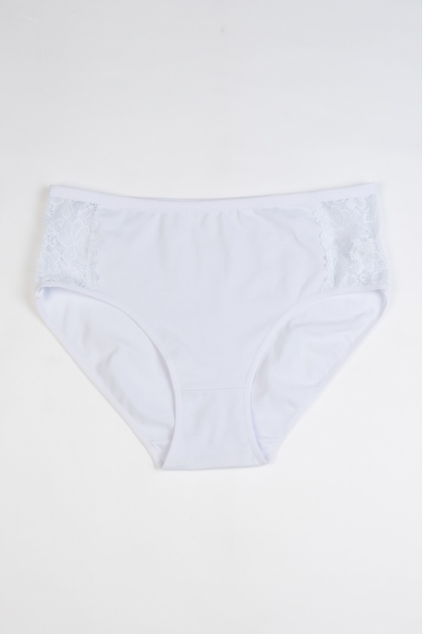 Chiloti femei Corina, clasic bumbac si dantela Negru XL-4XL
