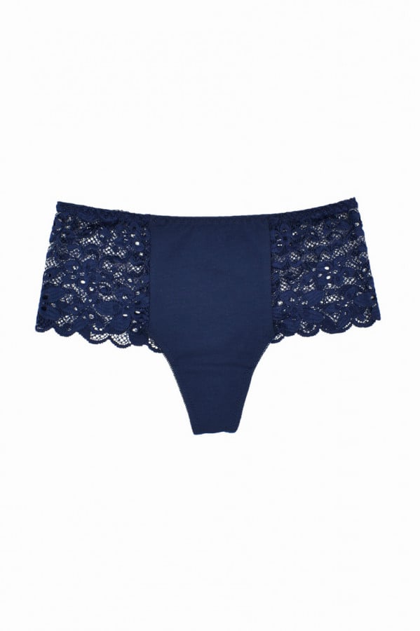 Chiloti Femei, Lacy Panty Navy ( 2XL - 5XL )