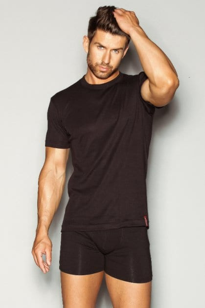Tricou barbati, maneca scurta / NEGRU