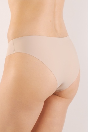 Chiloti laser cut IVY, panty Clasic fara cusaturi la tiv, microfibra, Nude