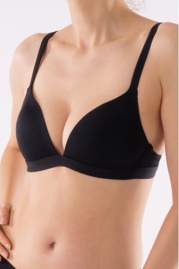 Sutien cu Burete Isa, Fara armatura, cupe B si C, Negru - Img 2